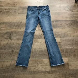 Denim fueled flared jeans